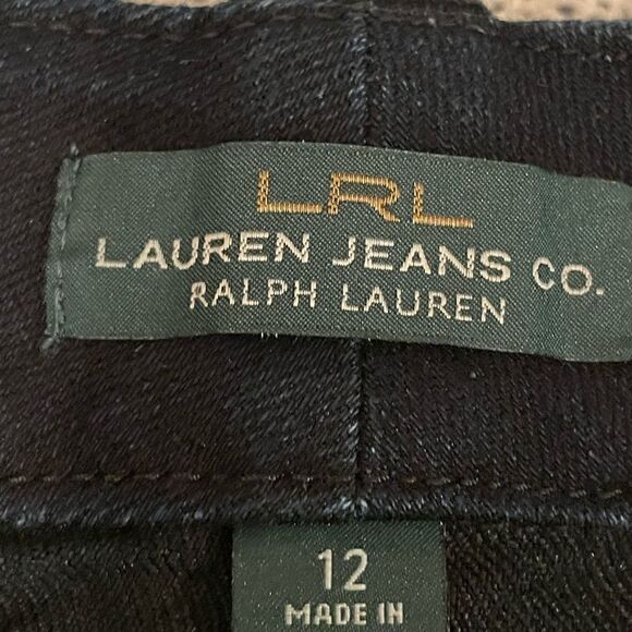 Lauren Ralph Lauren dark denim skirt condition size 12 cotton polyester western - Picture 2 of 15